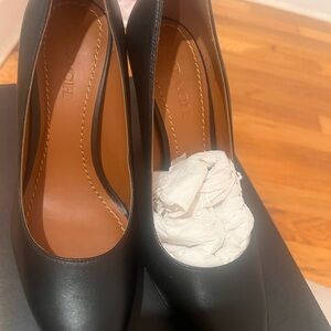 Coach Classic Black Leather Heels